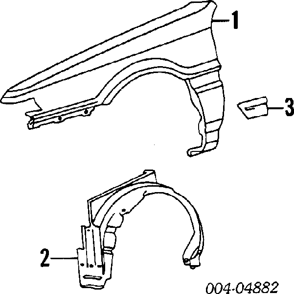 Крыло переднее правое MB637043 Chrysler