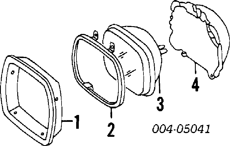 56001278 Chrysler refletor das luzes