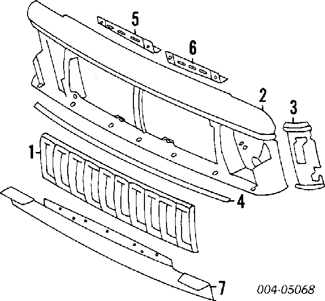 Suporte do radiador montado (painel de montagem de fixação das luzes) para Jeep Cherokee 