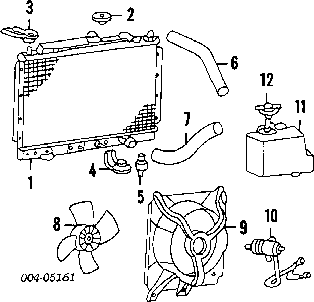 Radiador de esfriamento de motor ADC49801 Blue Print