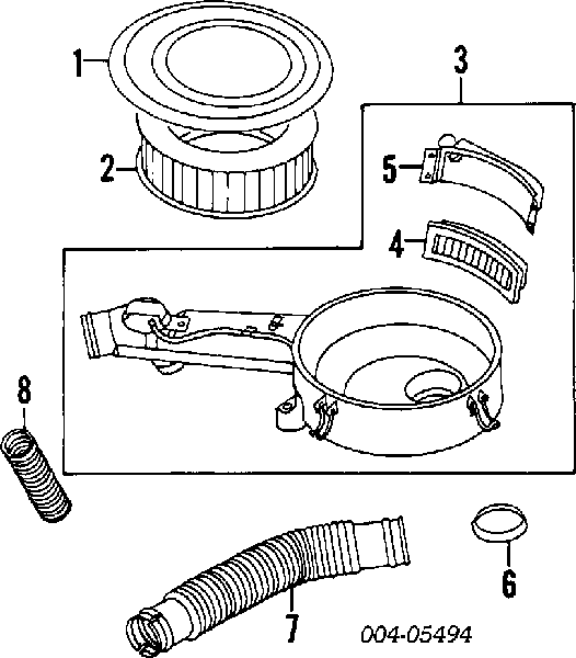 MD604880 Chrysler filtro de ar