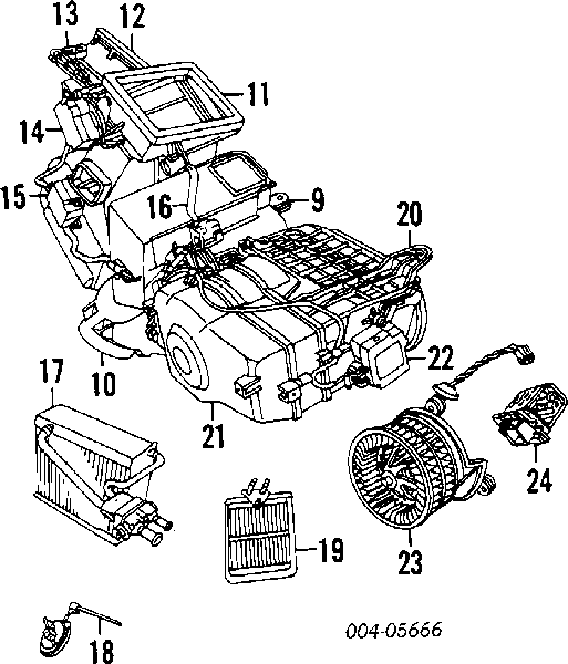 Radiador de forno (de aquecedor) K04644708 Fiat/Alfa/Lancia