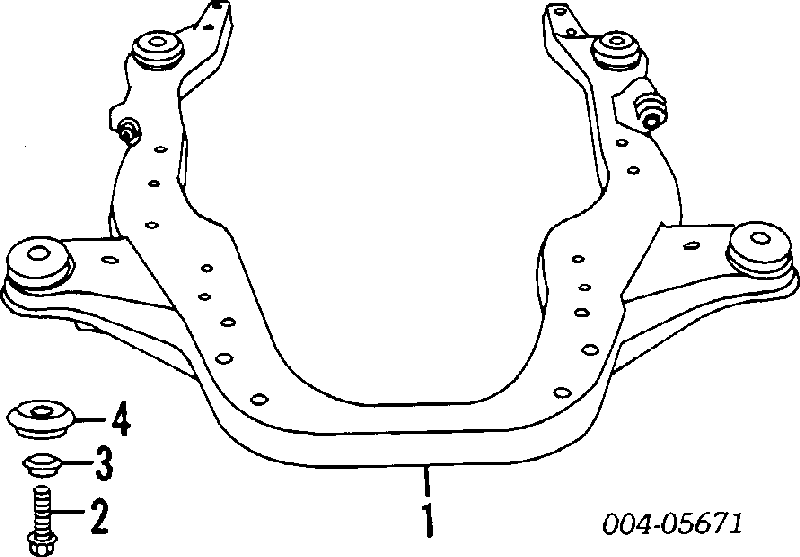 Сайлентблок (подушка) передней балки (подрамника) на Chrysler LHS 