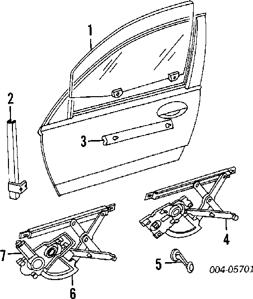 Механизм стеклоподъемника двери передней левой на Chrysler LHS 