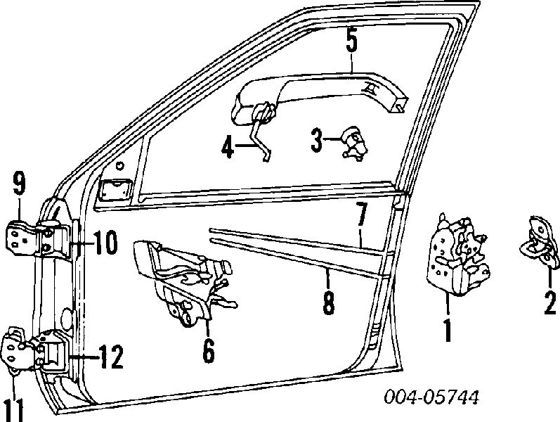 55033439 Chrysler fecho da porta dianteira esquerda