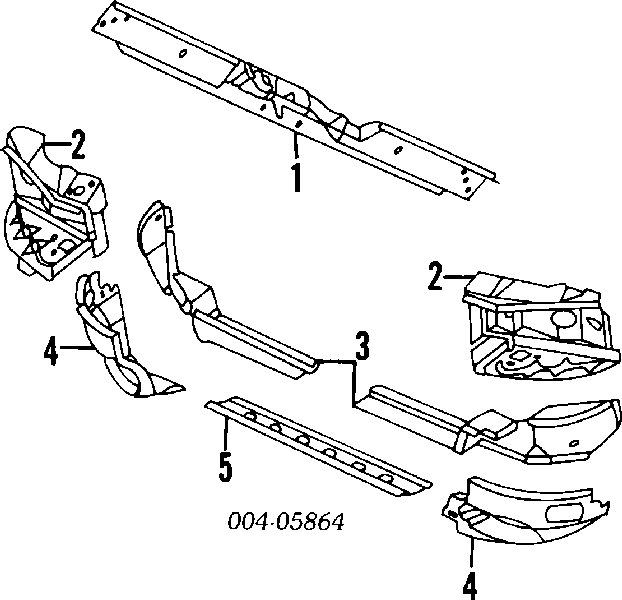 Суппорт радиатора в сборе (монтажная панель крепления фар) на Chrysler Concorde LXI 