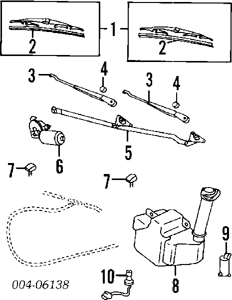 Щетка-дворник лобового стекла пассажирская MB622955 Chrysler