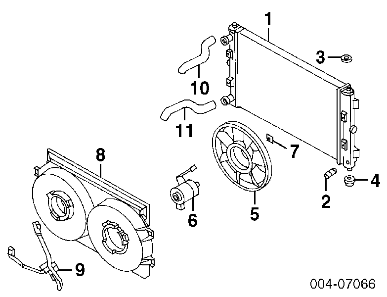 Шланг (патрубок) радиатора охлаждения нижний на Chrysler Sebring JX 