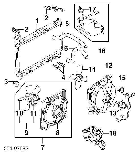 Sensor de temperatura do fluido de esfriamento (de ativação de ventilador do radiador) MB845063 Mitsubishi