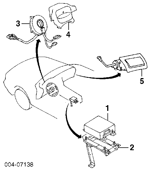 Anel AIRBAG de contato, cabo plano do volante MR228112 Mitsubishi