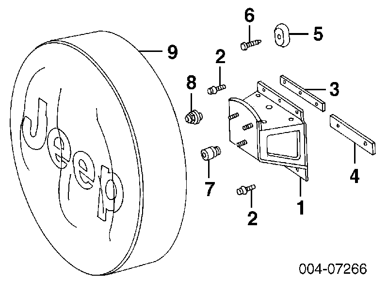 6036310AA Chrysler porca de roda