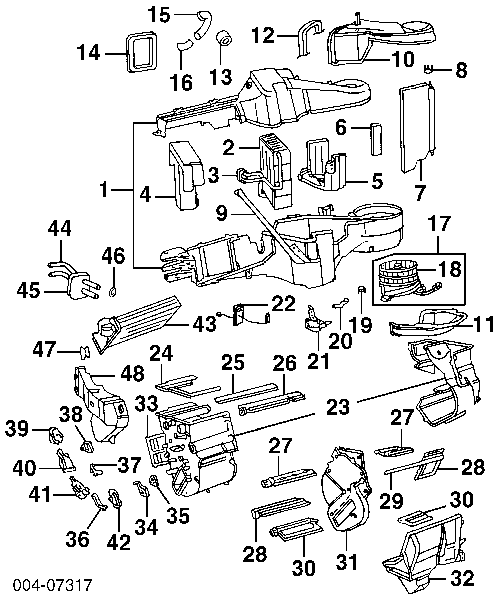 4886455AA Chrysler радиатор печки