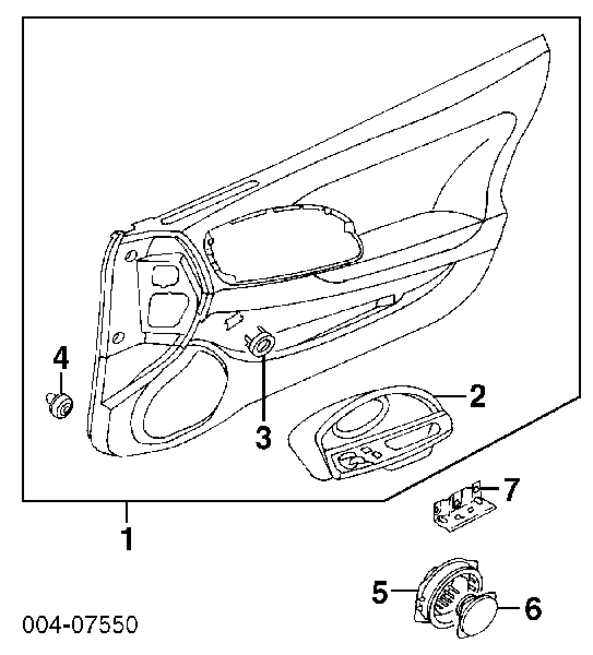 Cápsula (prendedor) de fixação de revestimento da porta 6777117030 Toyota