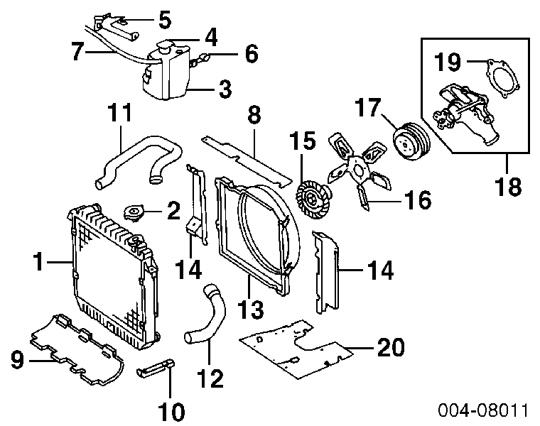 Radiador de esfriamento de motor K52028133 Fiat/Alfa/Lancia