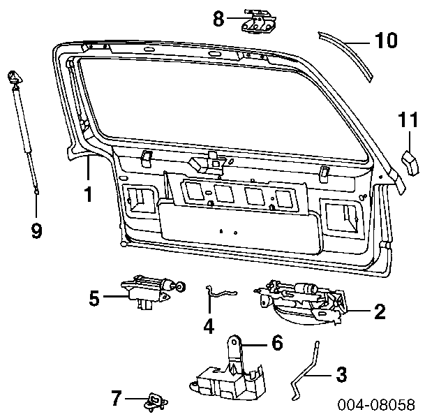 K55257015AB Fiat/Alfa/Lancia gozno da porta traseira (de 3º/5º bagageiro)