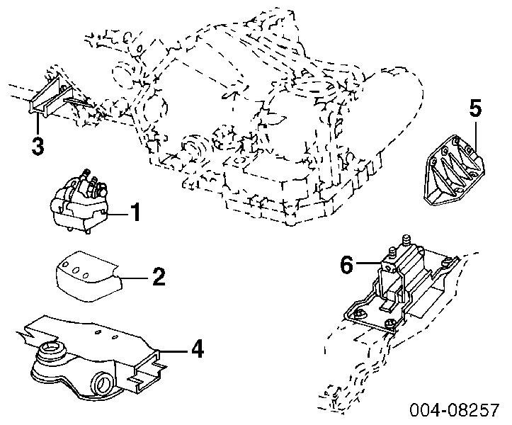 Подушка (опора) двигателя левая на Крайслер Интрепид (Chrysler Intrepid)
