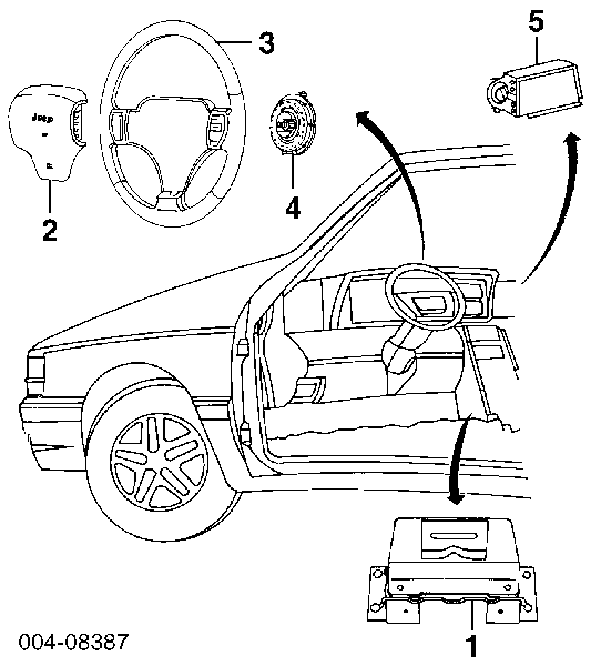 Anel AIRBAG de contato, cabo plano do volante para Jeep Grand Cherokee 