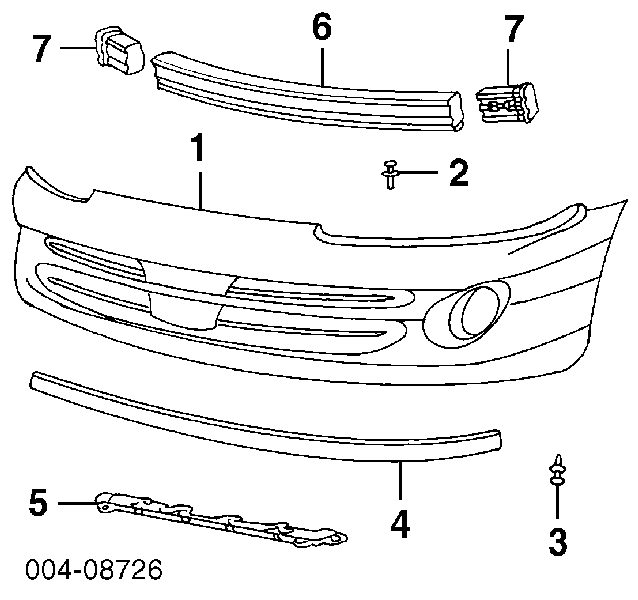 DG04026BA Bodyparts передний бампер