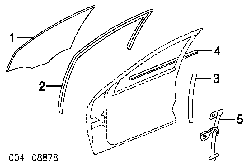 5017810AC Chrysler mecanismo de acionamento de vidro da porta dianteira direita