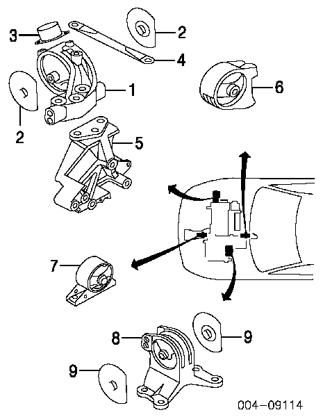 Задняя опора двигателя MR272206 Mitsubishi