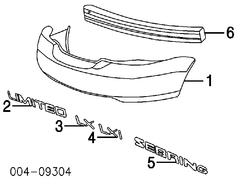 Задний бампер 4805449AA Chrysler