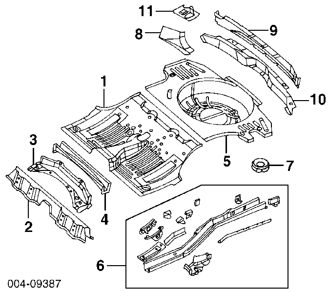  Днище багажника (ниша запасного колеса) Jeep Grand Cherokee 