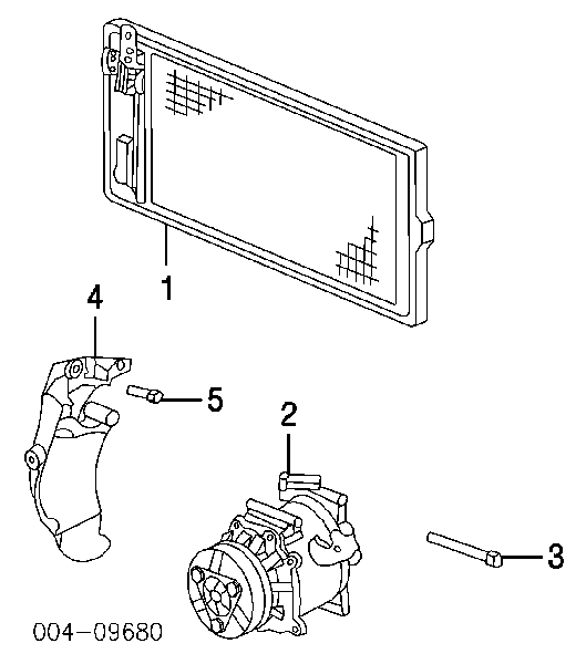 Radiador de aparelho de ar condicionado K05161642AA Fiat/Alfa/Lancia