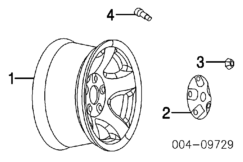 6036433AA Chrysler Гайка колеса