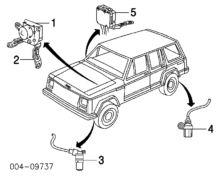 Sensor ABS dianteiro direito K56041316AA Fiat/Alfa/Lancia