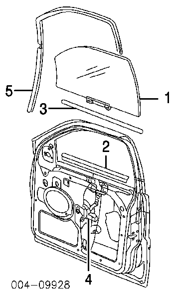 K55360958AC Fiat/Alfa/Lancia направляющая стекла рамки двери задней правой