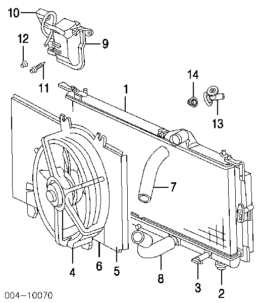 Шланг (патрубок) радиатора охлаждения верхний на Chrysler PT Cruiser 