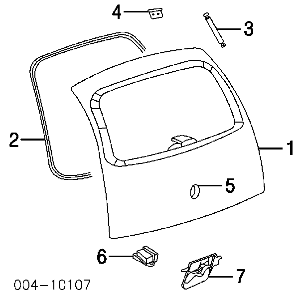 Amortecedor de tampa de porta-malas (de 3ª/5ª porta traseira) 38295 Febi