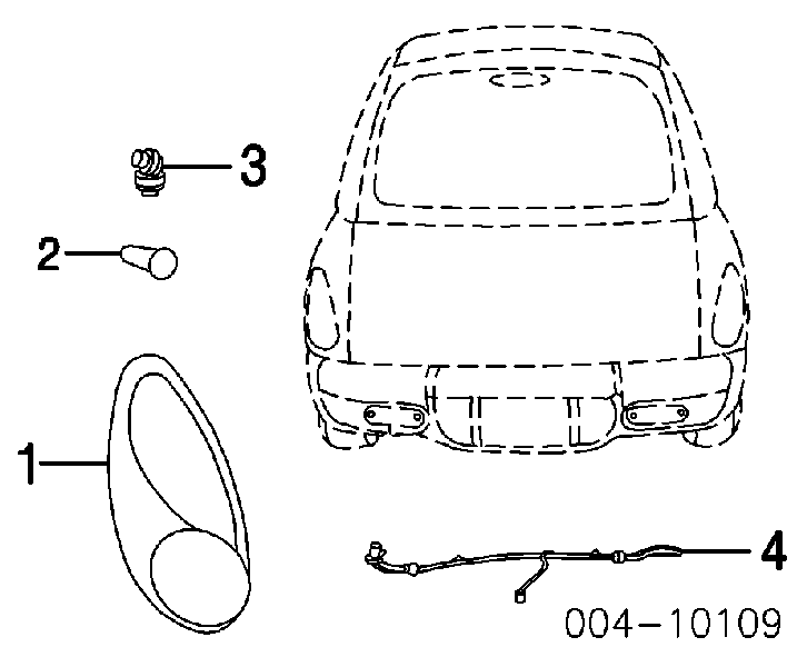 Lanterna traseira direita para Chrysler PT Cruiser 