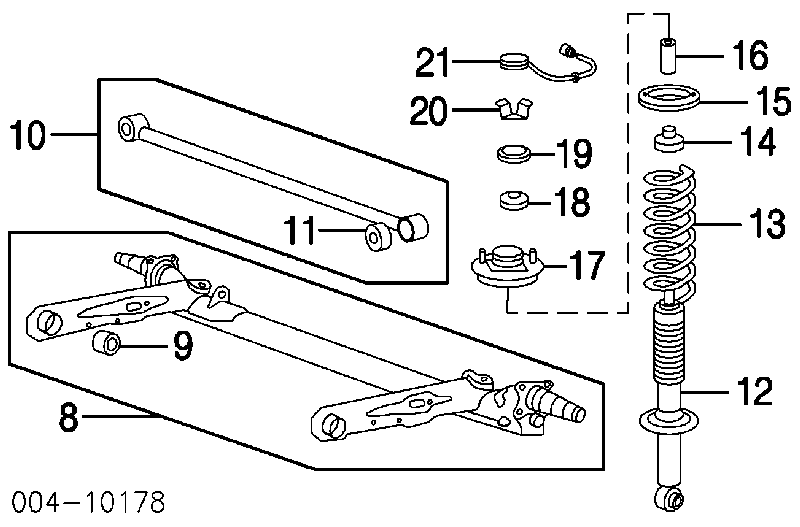 Сайлентблок задней балки (подрамника) MB515500 Chrysler