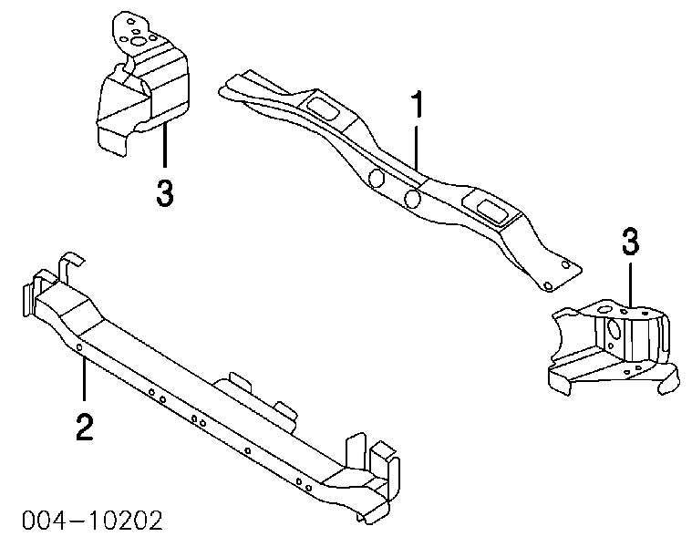 Suporte inferior do radiador (painel de montagem de fixação das luzes) para Chrysler Voyager 