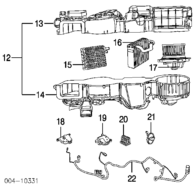 4885891AA Chrysler радиатор печки