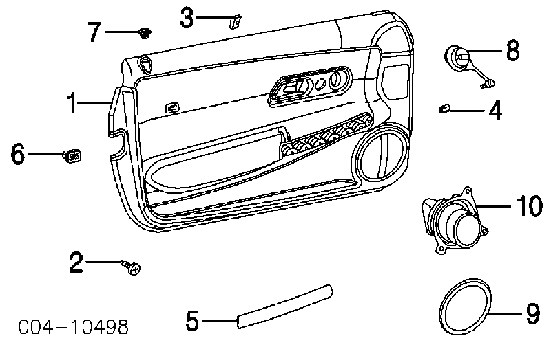 6104897AA Chrysler cápsula (prendedor de fixação de revestimento da porta)