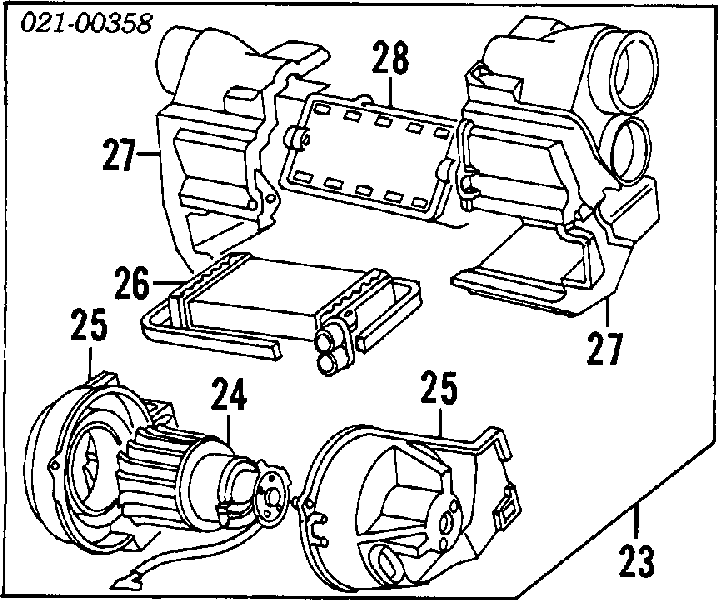 Мотор вентилятора печки (отопителя салона) на Alfa Romeo 164 164