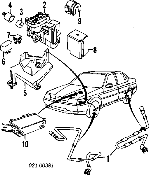 Датчик АБС (ABS) передний правый 60565464 Fiat/Alfa/Lancia