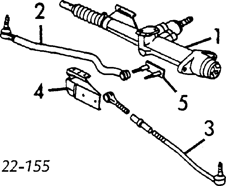 Amortecedor do mecanismo de direção para Audi 80 (89, 89Q, 8A, B3)