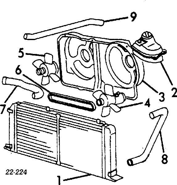 Mangueira (cano derivado) do sistema de esfriamento para Volkswagen Santana (32B)