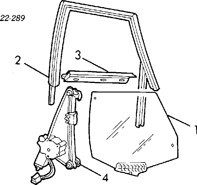 Mecanismo de acionamento de vidro da porta traseira direita para Audi 80 (8C, B4)