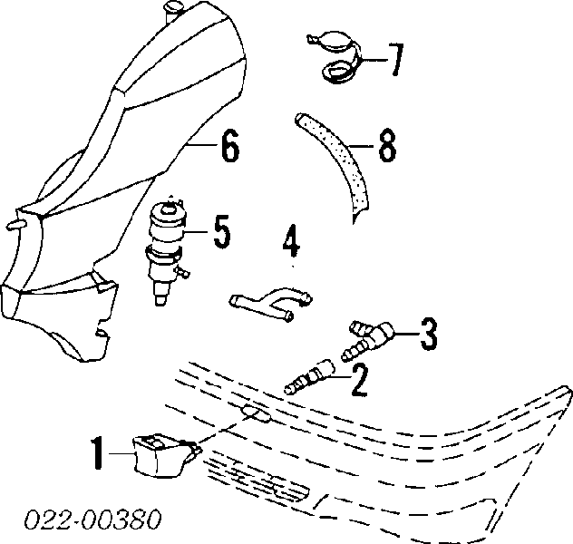 8A0955453C VAG Бачок омывателя стекла