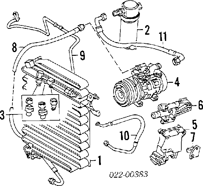 Compressor de aparelho de ar condicionado para Audi 80 (89, 89Q, 8A, B3)
