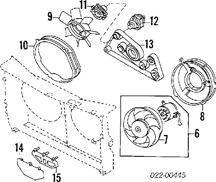 Вискомуфта вентилятора 077121302D VAG