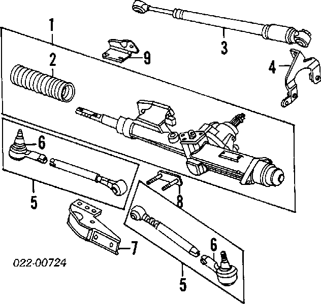 Amortecedor do mecanismo de direção para Audi 80 (8C, B4)