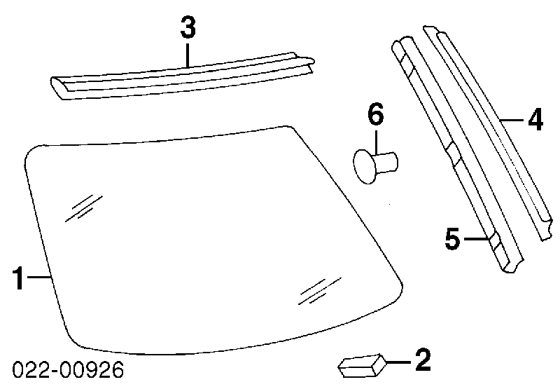 Стекло заднее 8D5845501L VAG