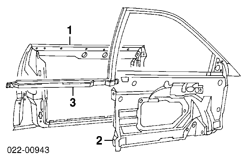 Передняя правая дверь Ауди А4 8D5, B5 (Audi A4)
