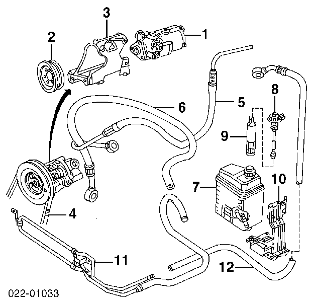 Бачок насоса ГУР 4A0422371C VAG