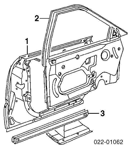 Porta dianteira esquerda para Audi A8 (4D2, 4D8)